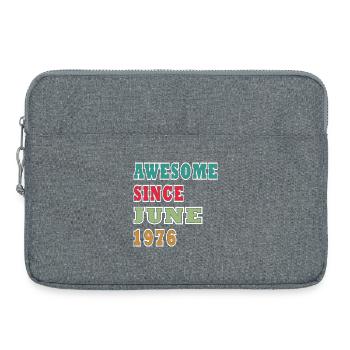 Awesome since June 1976 Retro - Laptop bag 15" - heather grey - Front