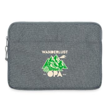 Wanderlust Opa 2026 Wandern Berge Rentner Vintage  - Laptoptasche 15" - Grau meliert - Vorne
