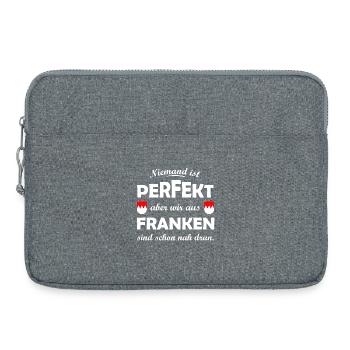 Niemand ist perfekt – Franken nah dran - Laptoptasche 15" - Grau meliert - Vorne