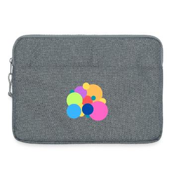 Playful Color Dots - Laptop bag 15" - heather grey - Front