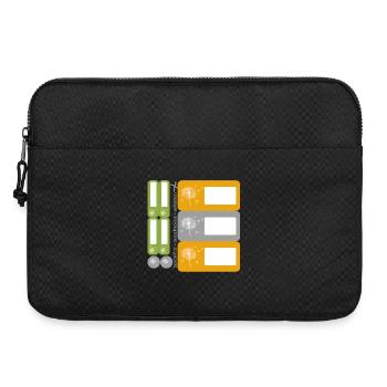 DIY Namensaufkleber Pusteblume - 9 er Set - Laptoptasche 15" - Schwarz - Vorne