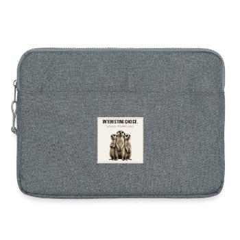 Interesting Choice Funny Meerkat - Laptoptasche 15" - Grau meliert - Vorne