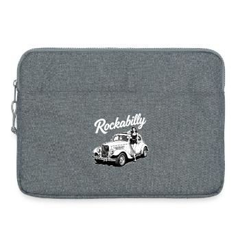 Rockabilly Pin-Up & Design de voitures classiques Hot Rod - Sacoche pour ordinateur portable 15 pouces - gris chiné - Devant