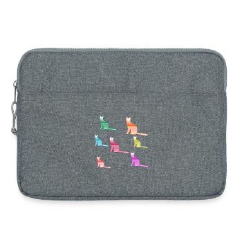 Katzen - Laptoptasche 15" - Grau meliert - Vorne