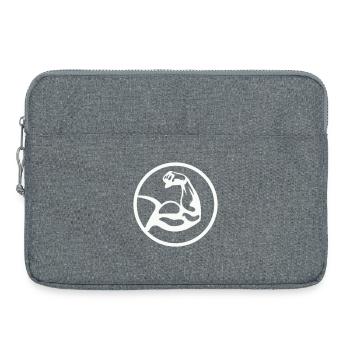 Bizeps Schwarz Weiß - Laptoptasche 15" - Grau meliert - Vorne