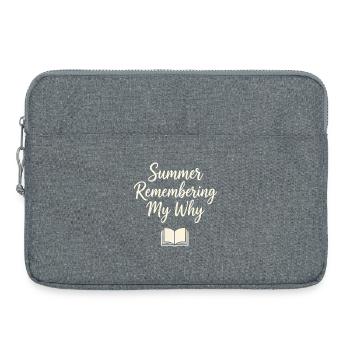 L’été se souvenant de mon pourquoi - Sacoche pour ordinateur portable 15 pouces - gris chiné - Devant