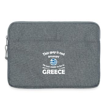 Not Grumpy Greek Vibe Tee - Laptoptasche 15" - Grau meliert - Vorne