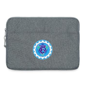 Throat Chakra Vishuddha - Laptop bag 15" - heather grey - Front