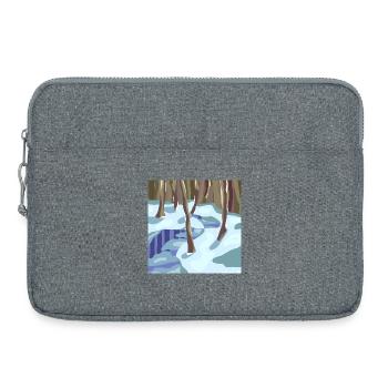 Winter Forest in Cold Shades - Laptop bag 15" - heather grey - Front