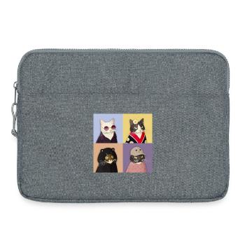 Quatuor Couture Cat - Sacoche pour ordinateur portable 15 pouces - gris chiné - Devant