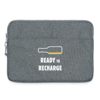 Ready To Recharge (Beer / Beer / NEG 2C) - Laptop bag 15" - heather grey - Front