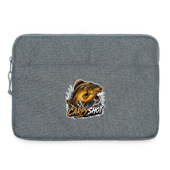 Carpyshot-Spiegel-Karpfenfischerei-Design - Laptoptasche 15" - Grau meliert - Vorne