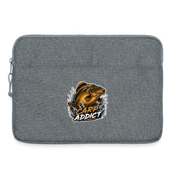 Carp Addict Spiegel Karpfenfischerei-Design - Laptoptasche 15" - Grau meliert - Vorne