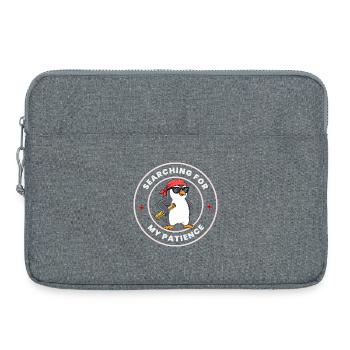 Chercher ma patience drôle - Sacoche pour ordinateur portable 15 pouces - gris chiné - Devant