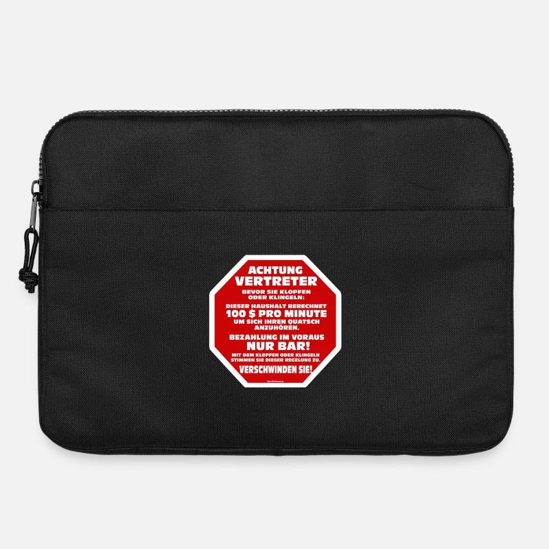 Achtung Werbung - Laptoptasche 15" - Schwarz