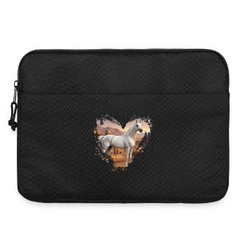 Ein Abbayan-Pferd, Jemen und ein Herz - Laptoptasche 15" - Schwarz - Vorne