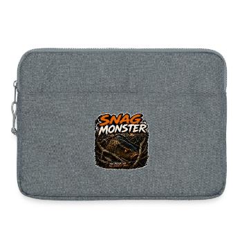 Snag Monster Karpfenfischen-Design - Laptoptasche 15" - Grau meliert - Vorne