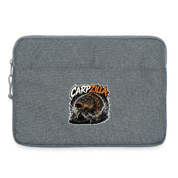 Carpzilla Monster Carp Fishing Design - Laptop bag 15" - heather grey - Front
