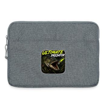 Conception ultime de la pêche au brochet prédateur - Sacoche pour ordinateur portable 15 pouces - gris chiné - Devant
