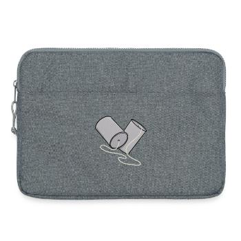 Tin Can Phone Nostalgia - Laptop bag 15" - heather grey - Front