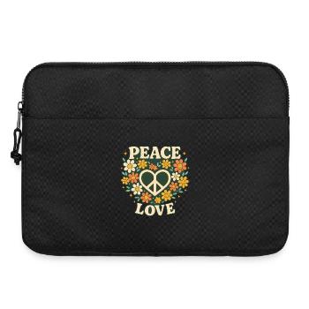 Peace Love - Laptoptasche 15" - Schwarz - Vorne