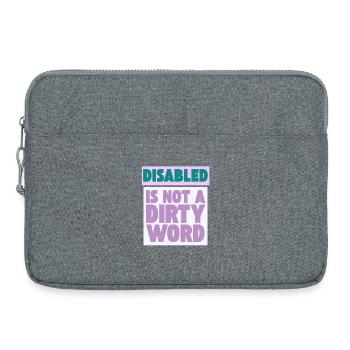 Handicapé n’est pas un gros mot - Sacoche pour ordinateur portable 15 pouces - gris chiné - Devant