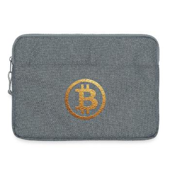 Bitcoin gold Symbol - Laptop bag 15" - heather grey - Front