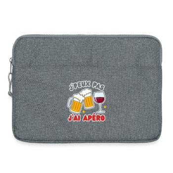 J'peux pas jai apéro - Sacoche pour ordinateur portable 15 pouces - gris chiné - Devant