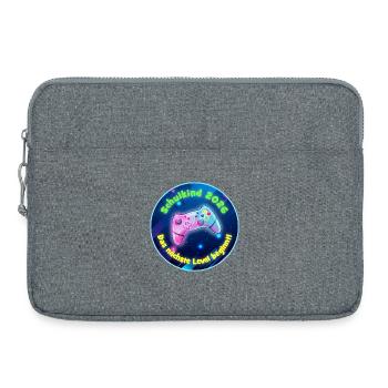 Schulkind 2026 Nächstes Level beginnt - Gaming - Laptoptasche 15" - Grau meliert - Vorne