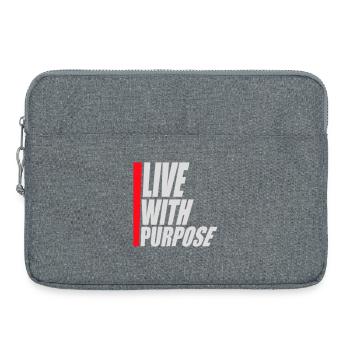 Live With Purpose Motivation Sinn Mindset Spruch - Laptoptasche 15" - Grau meliert - Vorne