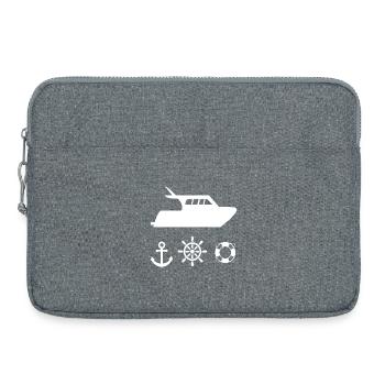 Motorboat - Laptop bag 15" - heather grey - Front