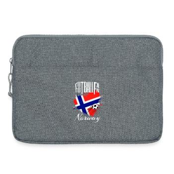 Fan de football Norvège - Sacoche pour ordinateur portable 15 pouces - gris chiné - Devant