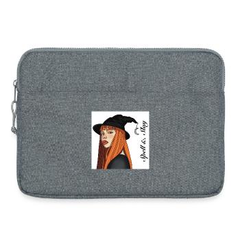 Zauber- und Tötungs-Hexen-Ästhetik - Laptoptasche 15" - Grau meliert - Vorne