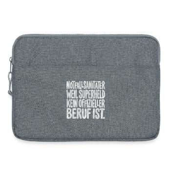 Notfallsanitäter weil superheld kein offizieller - Laptoptasche 15" - Grau meliert - Vorne