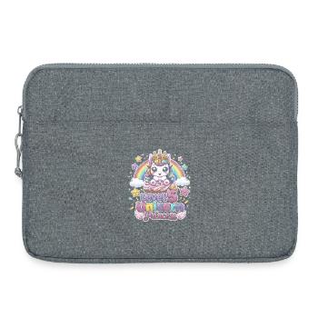 Level 5 Einhornprinzessin Lustige Gamerin Einhorn-Geburt - Laptoptasche 15" - Grau meliert - Vorne