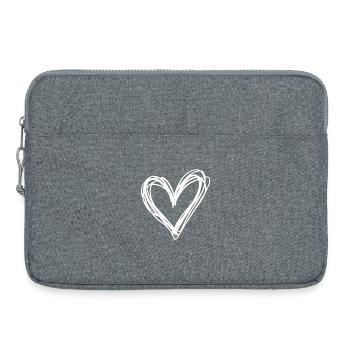 Herz - Laptoptasche 15" - Grau meliert - Vorne