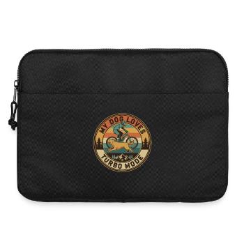 My Dog Loves Turbo Mode E-MTB Retro - Laptop bag 15" - black - Front
