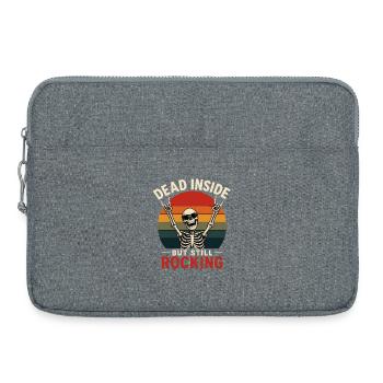 Dead Inside Still Rock geschenk - Laptoptasche 15" - Grau meliert - Vorne