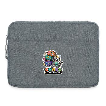 Chaos Coordinator Summer Vacation Raccoon Sticker - Laptop bag 15" - heather grey - Front