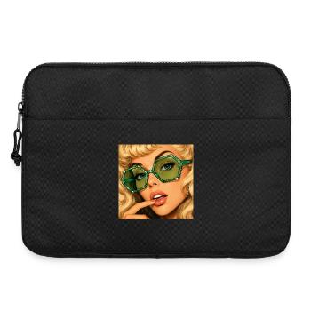 Emerald Spellbound Glamour Retro Portrait - Laptop bag 15" - black - Front
