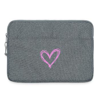 Herz - Laptoptasche 15" - Grau meliert - Vorne