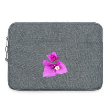 Vibrant_Magenta_Bougainvillea_Flower - Sacoche pour ordinateur portable 15 pouces - gris chiné - Devant