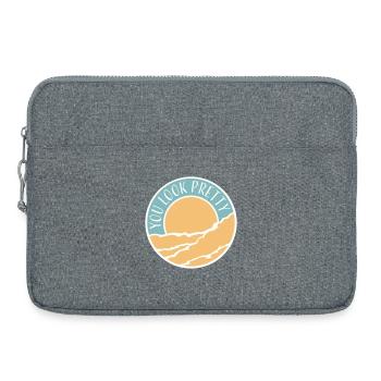 You Look Pretty Funny Complement Self Love Logo - Laptop bag 15" - heather grey - Front