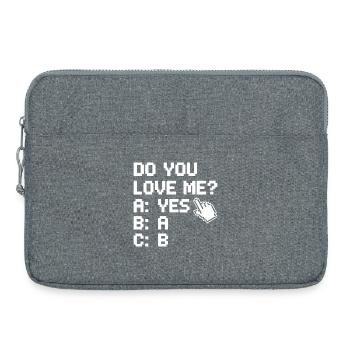 Do You Love Me Relationship Love Couple Love Marriage Couple - Laptop bag 15" - heather grey - Front