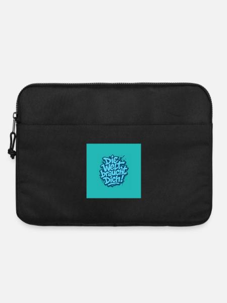 Die Welt braucht dich ! - Laptoptasche 15" - Schwarz