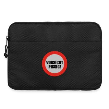 Vorsicht pissig | bösartig | übel | schelcht - Sacoche pour ordinateur portable 15 pouces - noir - Devant