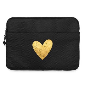 Herz gold Symbol Liebe Geschenkidee - Laptoptasche 15" - Schwarz - Vorne