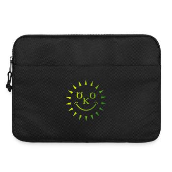eco organic sun rays nature sustainability icon - Laptop bag 15" - black - Front