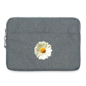 Daisies | Daisy flower power - Laptop bag 15" - heather grey - Front