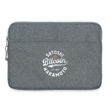 Bitcoin Satoshi Nakamoto - Laptop bag 15" - heather grey - Front